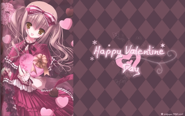 Valentines Day Anime Hearts Golden Eyes Tinkle Illustrations
