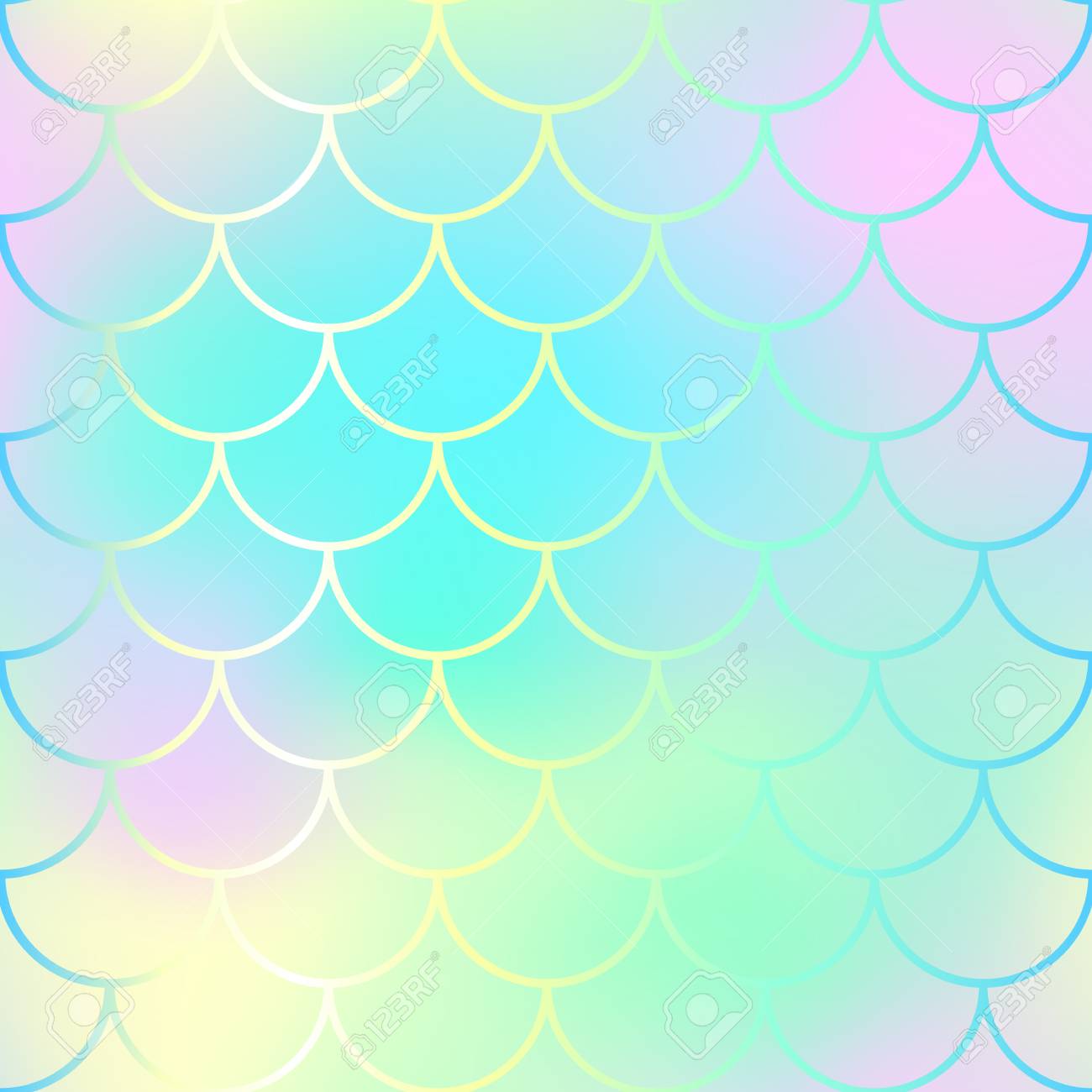 Fish Scale Pattern Background Gradient Mesh Vector Texture
