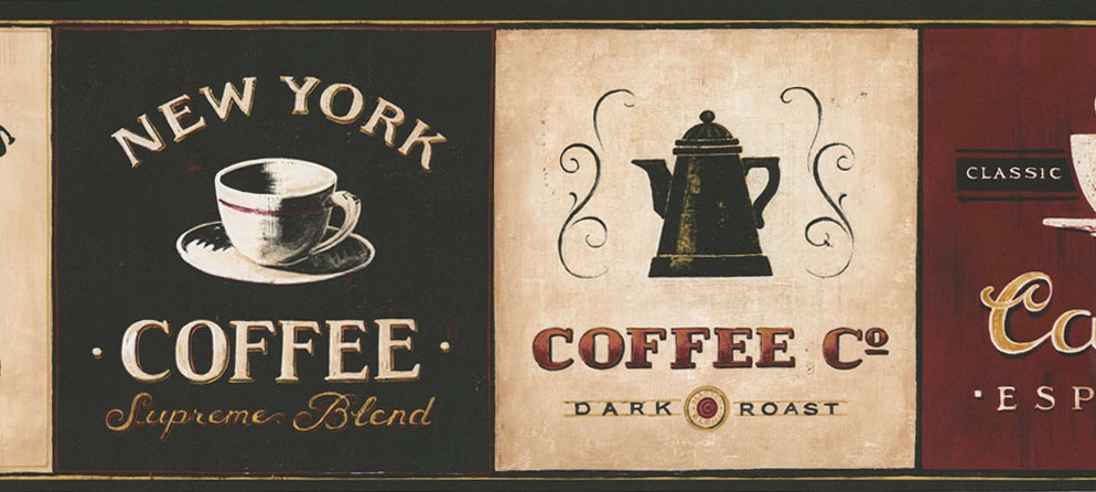 Free download Cafe Coffee Wallpaper Border EB8900B coffee decor