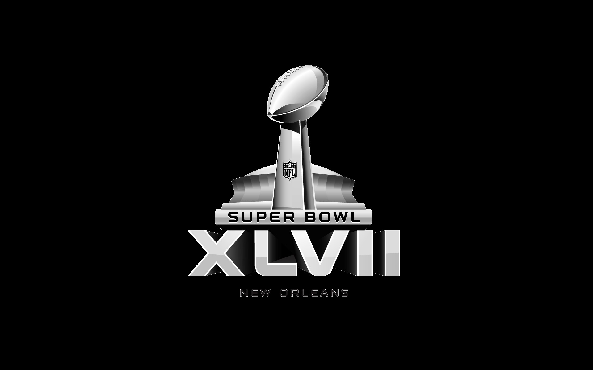 Super Bowl Xlvii Logo On Black Back