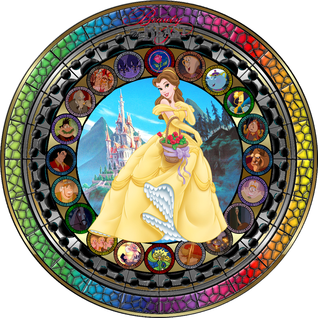 Beauty And The Beast Stained Glass By Scottie1189