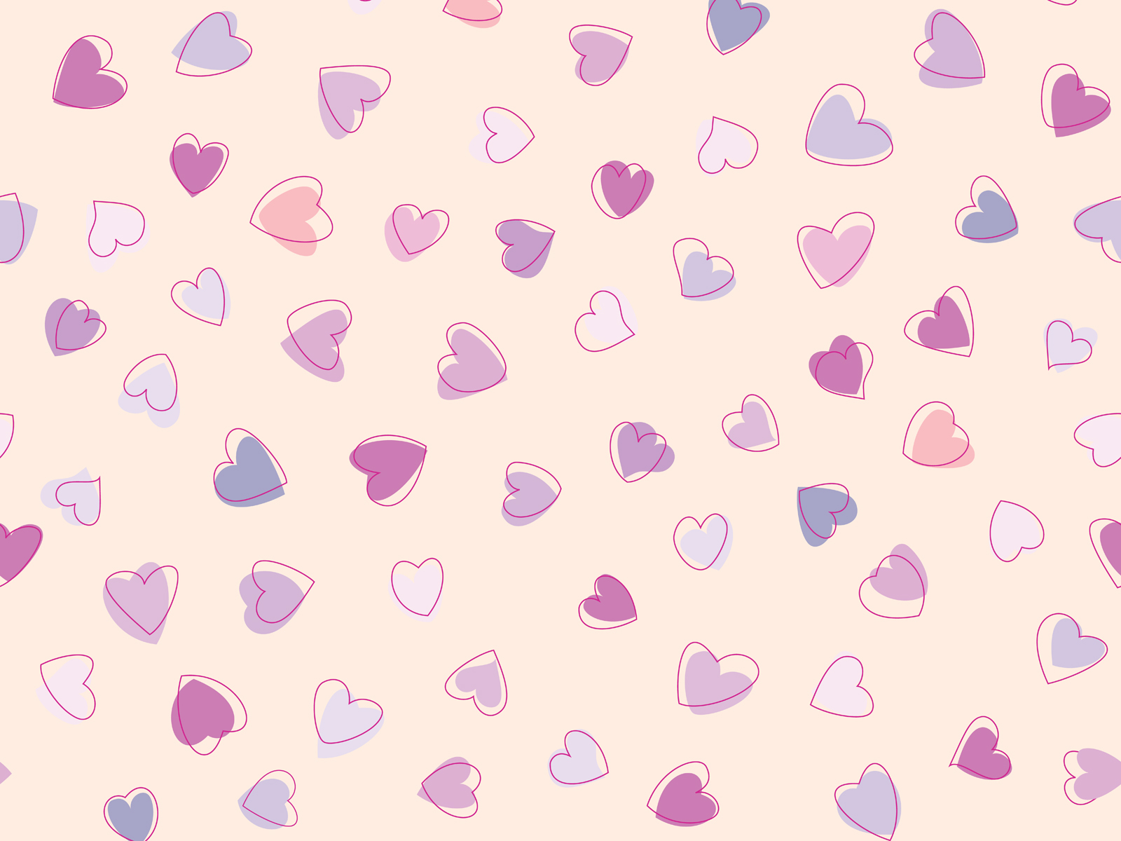 Cute Heart Pattern Wallpaper