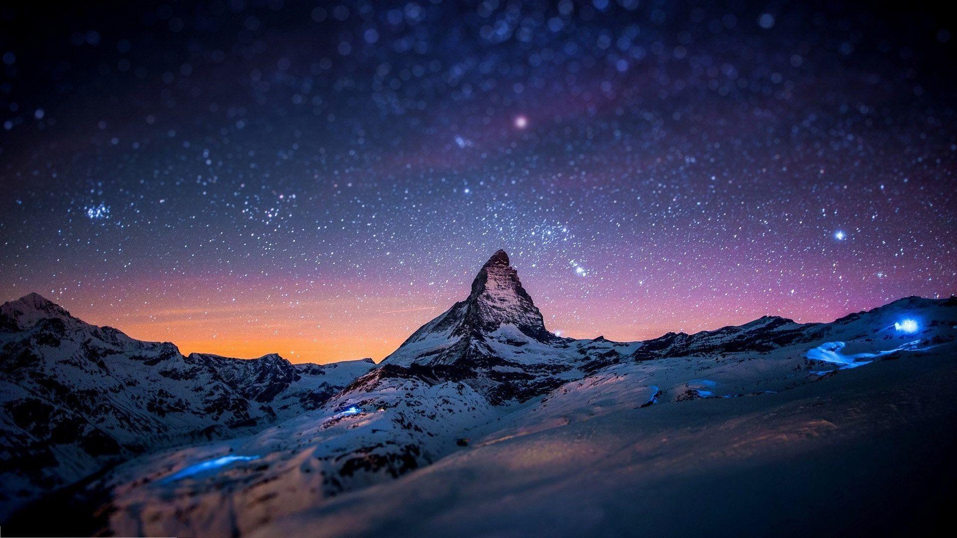 Night Mountain Wallpaper For Your