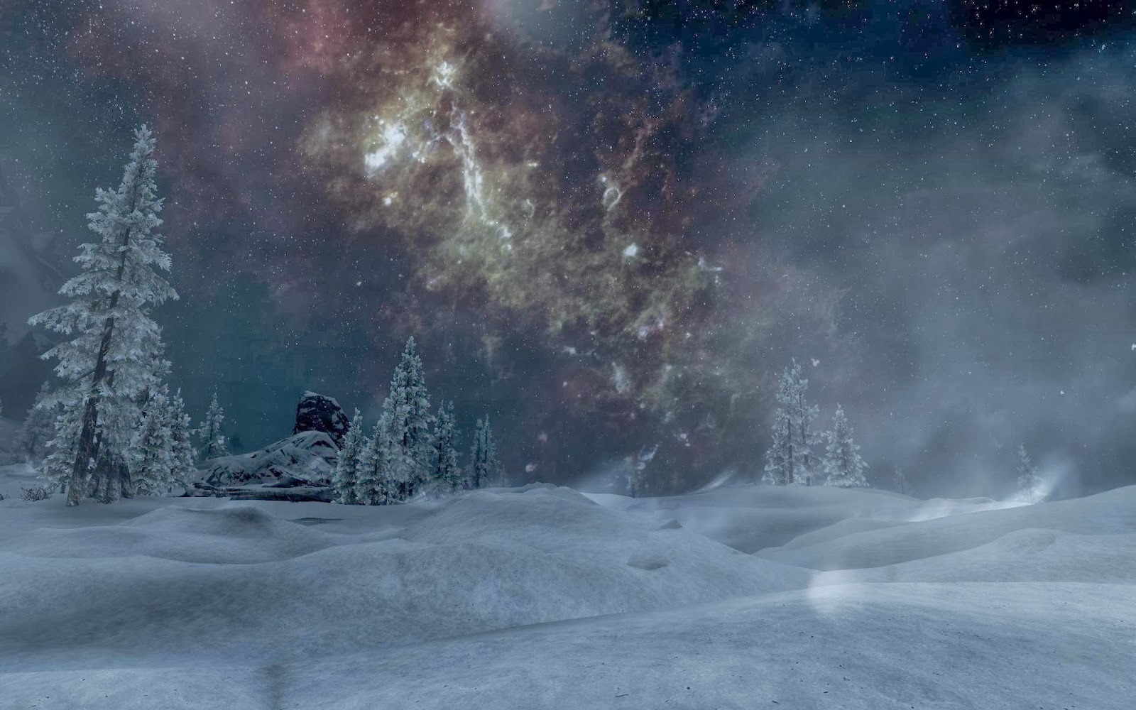 Cold Winter Night Wallpaper Desktop HD