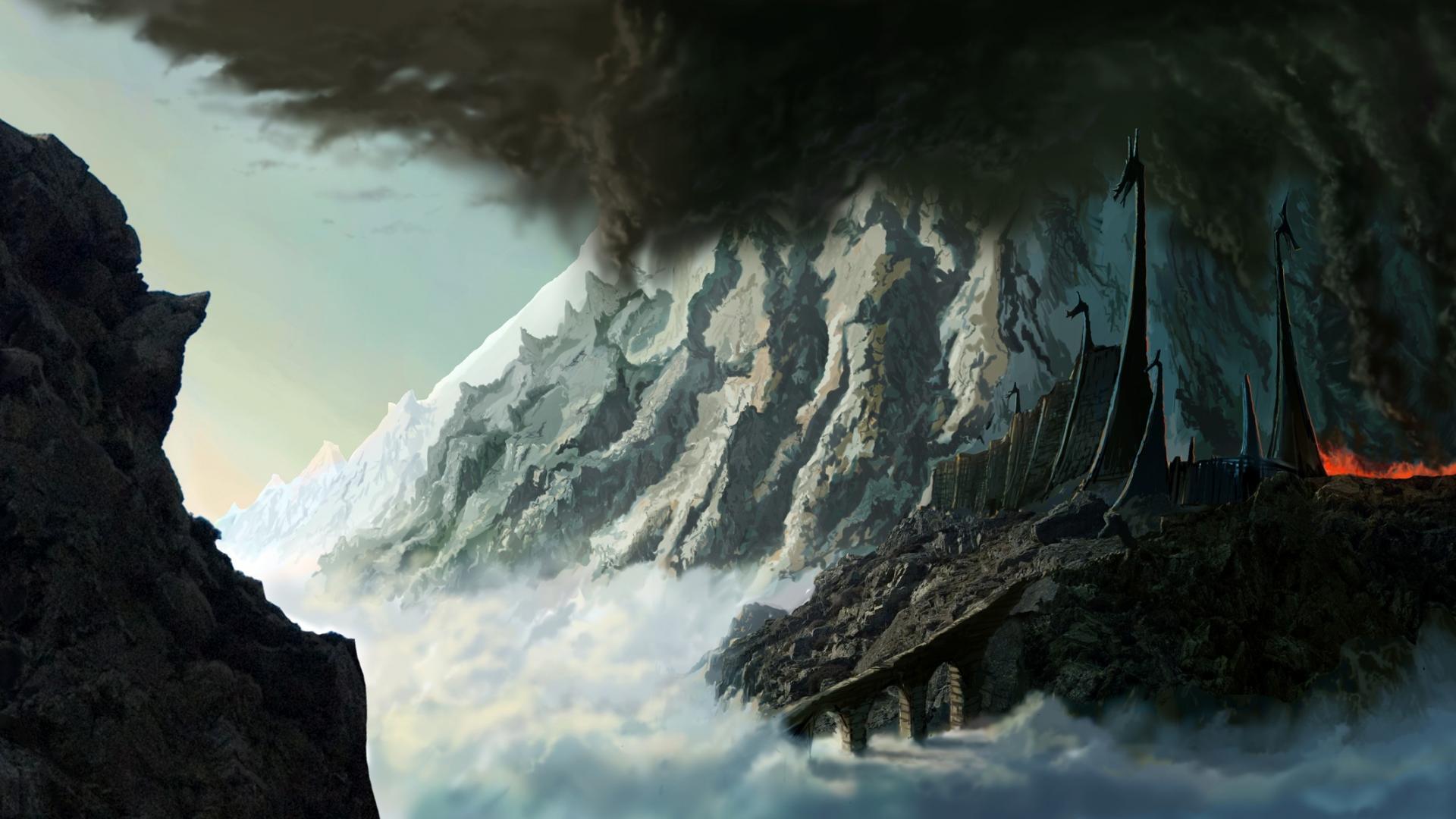 Mountains Fortress Fantasy Art Silmarillion Jrr Tolkien