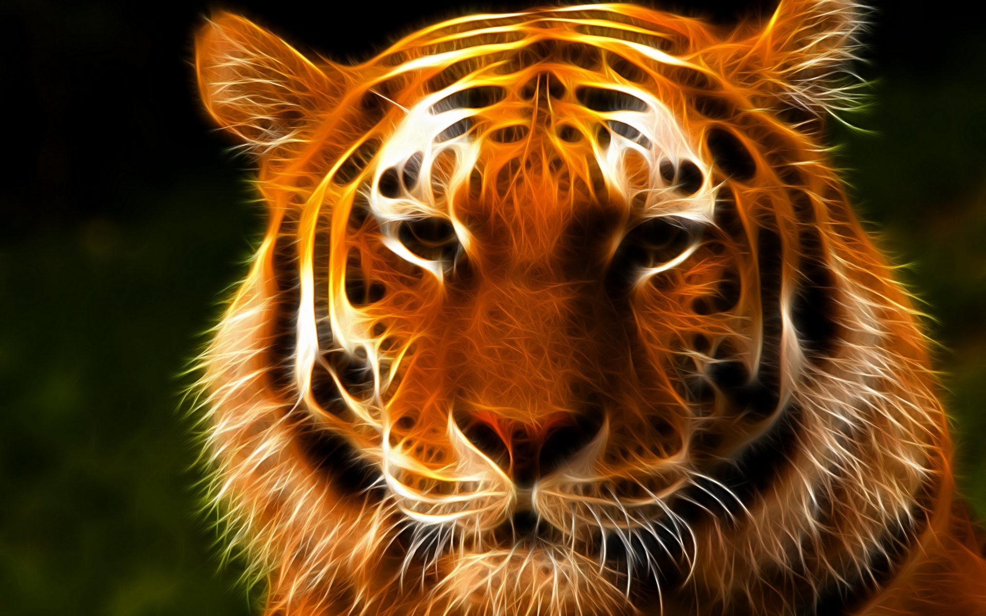 Wallpaper Tiger Face Art HD Expert