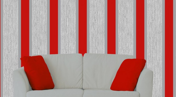 Direct Wallpaper Stripe Red