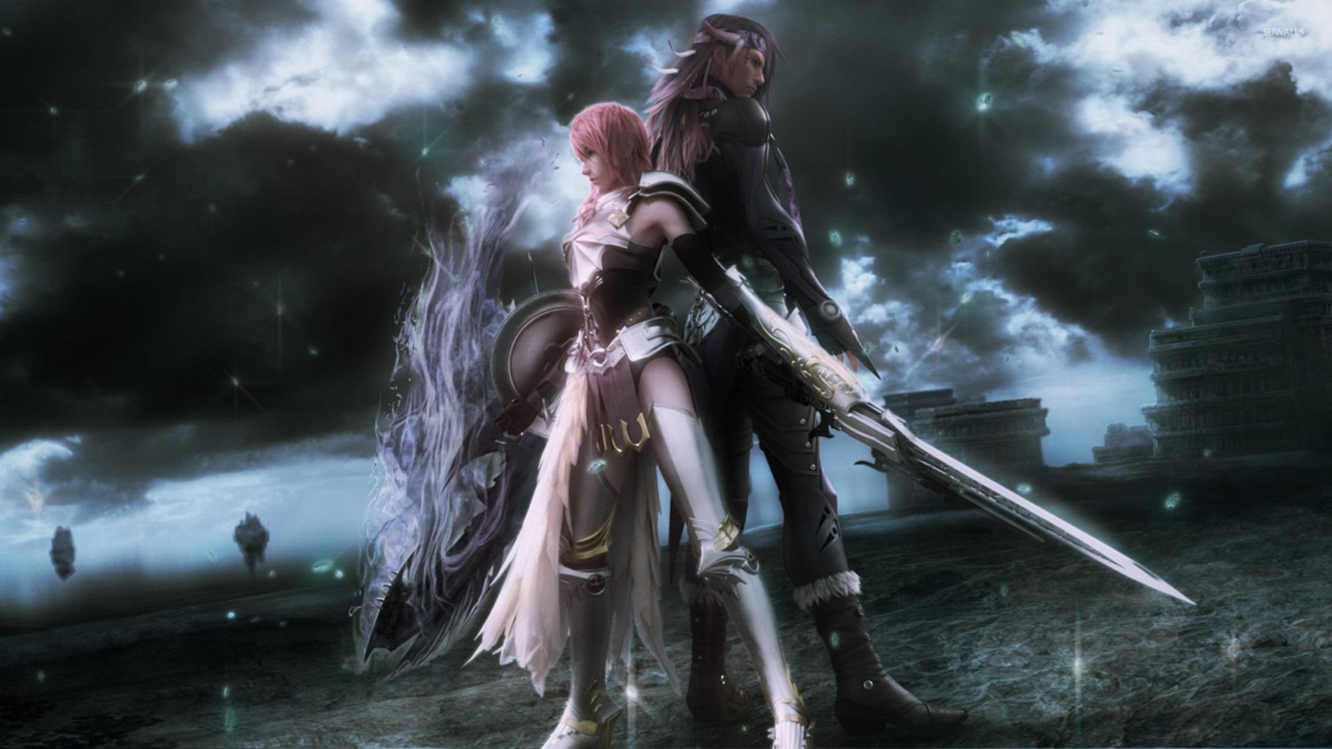Lightning and Caius   Final Fantasy XIII 2 wallpaper