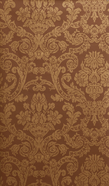 Tam And Brown Victorian Damask Wallpaper Bolt