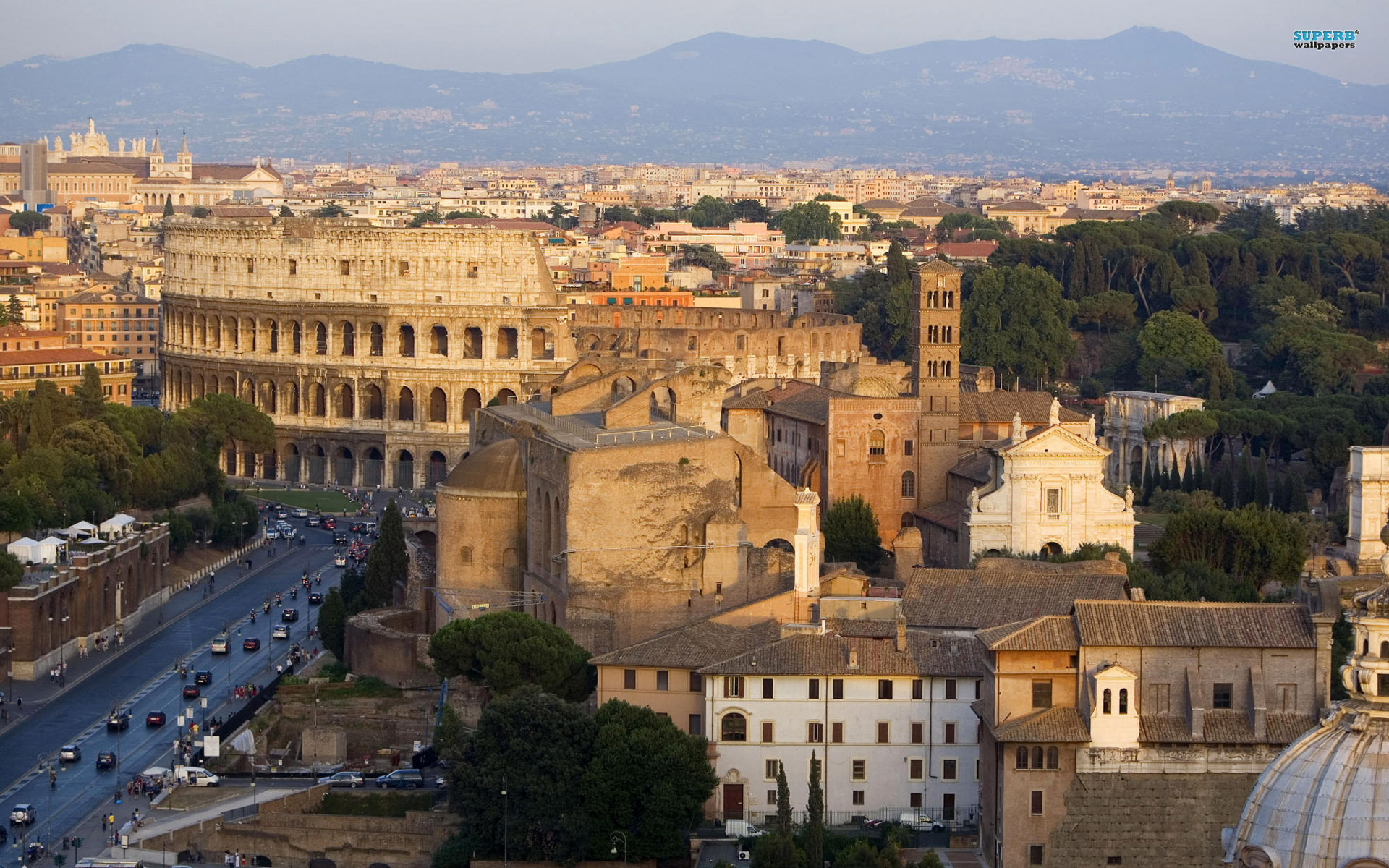 Rome In Italy Background Wallpaper