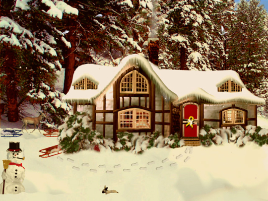 3d Snowy Woodland Cottage Screensaver For Mac And