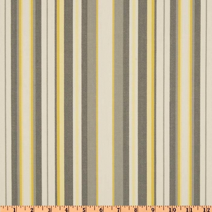 Suburban Home Nalani Stripe Grey Lemon Fabric Wallpaper