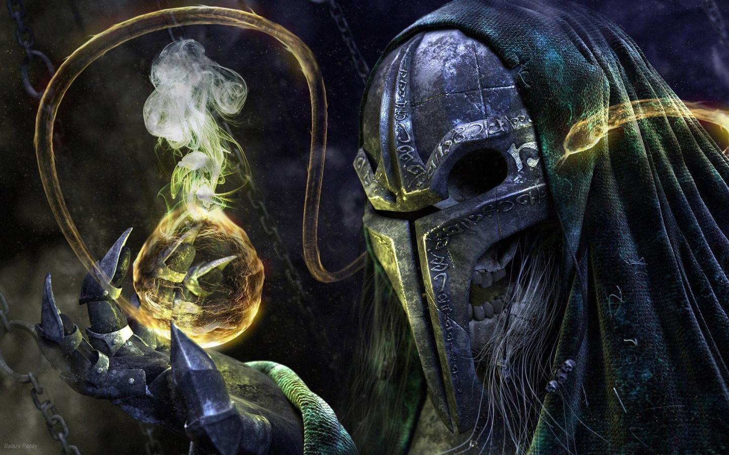 Skull Undead Wizard HD Wallpaper Haunted