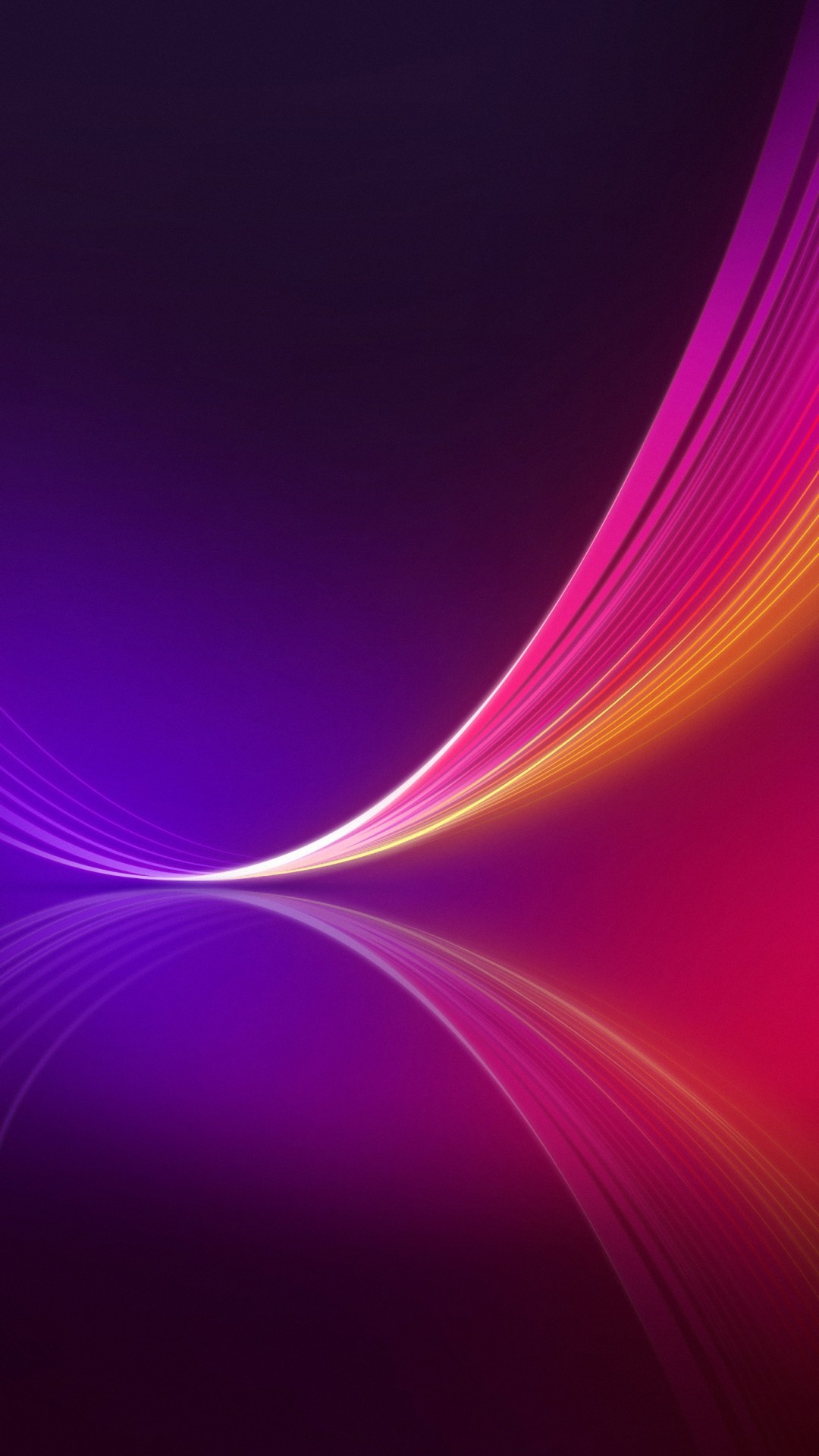 Abstract phone wallpaper with vibrant purple, pink, and orange streaks of light, creating a dynamic and modern design