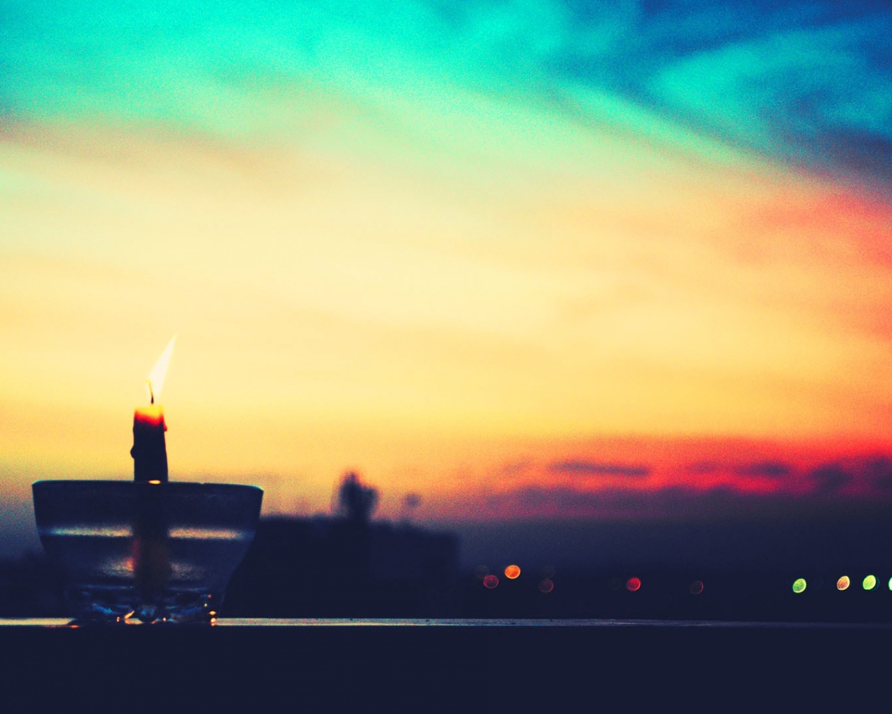 Candle At Sunset Desktop Pc And Mac Wallpaper
