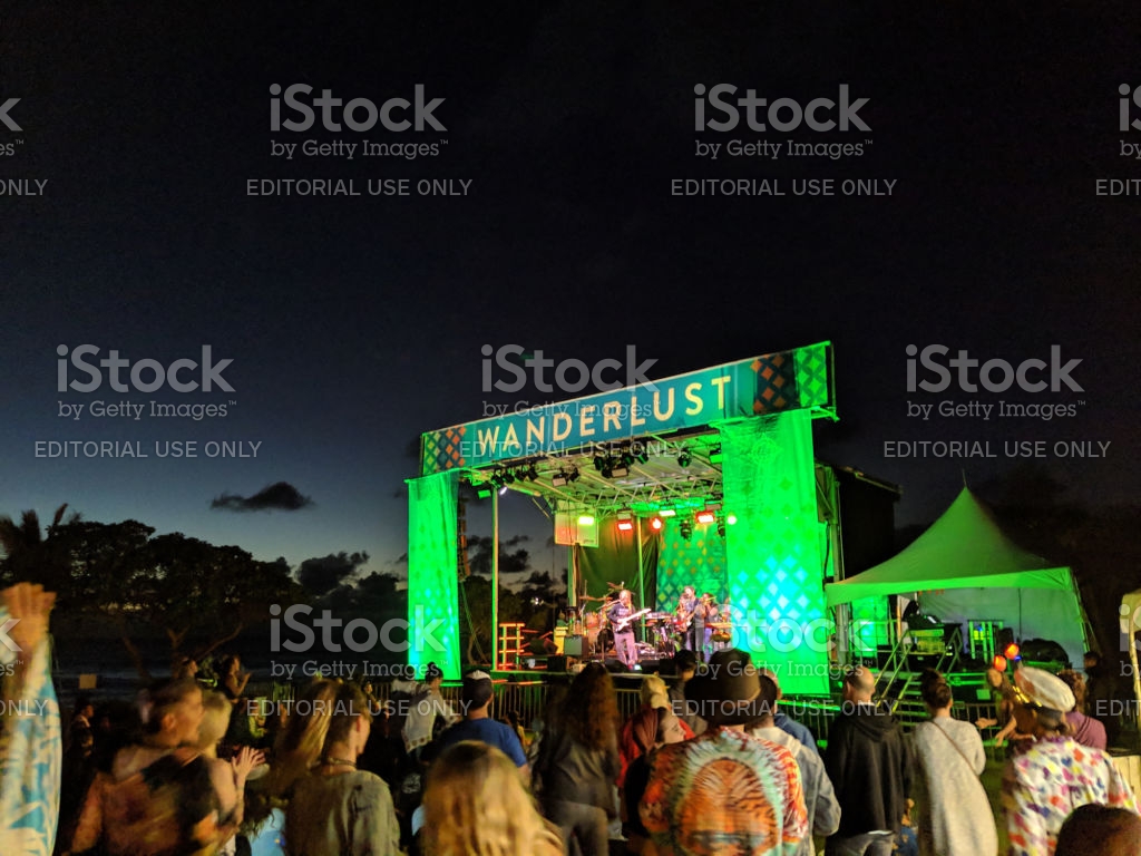 Mike Love Sings Into Mic As Band Jams On Stage At Wanderlust