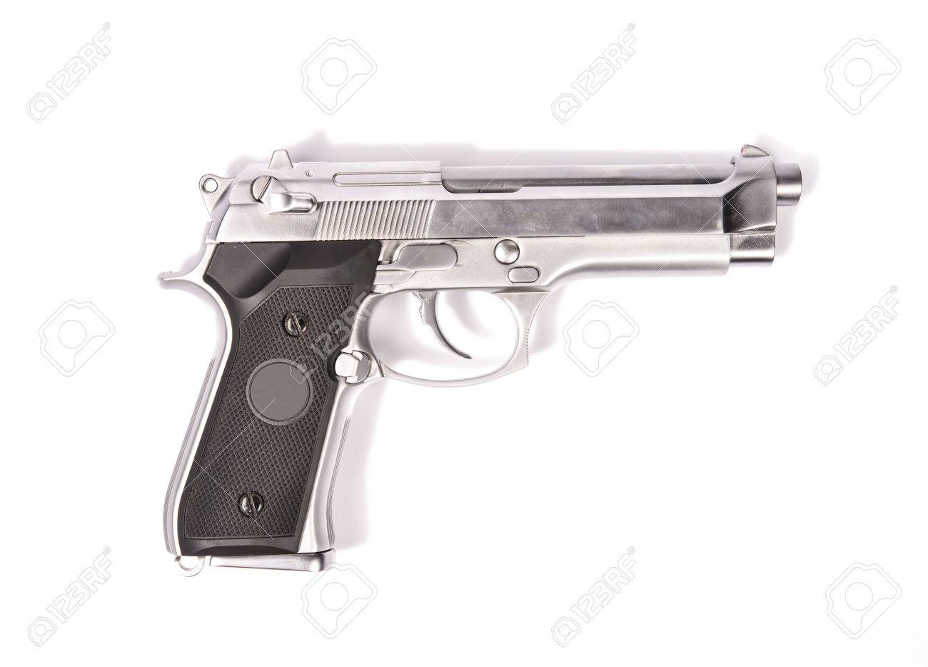 Weapon Series Modern U S Army Handgun M9 Close Up Isolated
