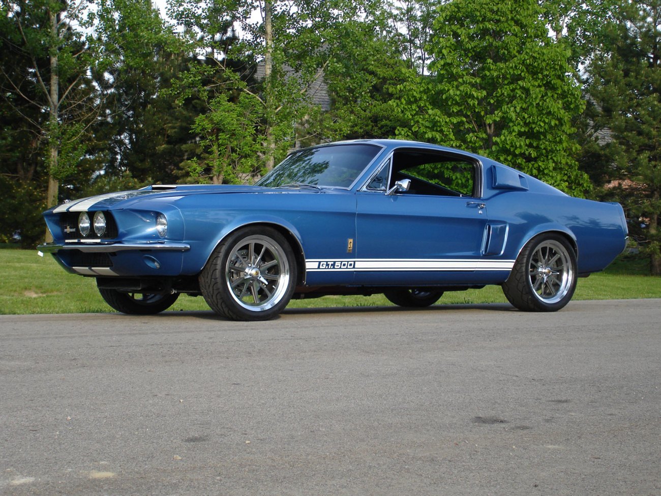 Car Wallpaper Mustang Shelby Gt500 Blue Photos As