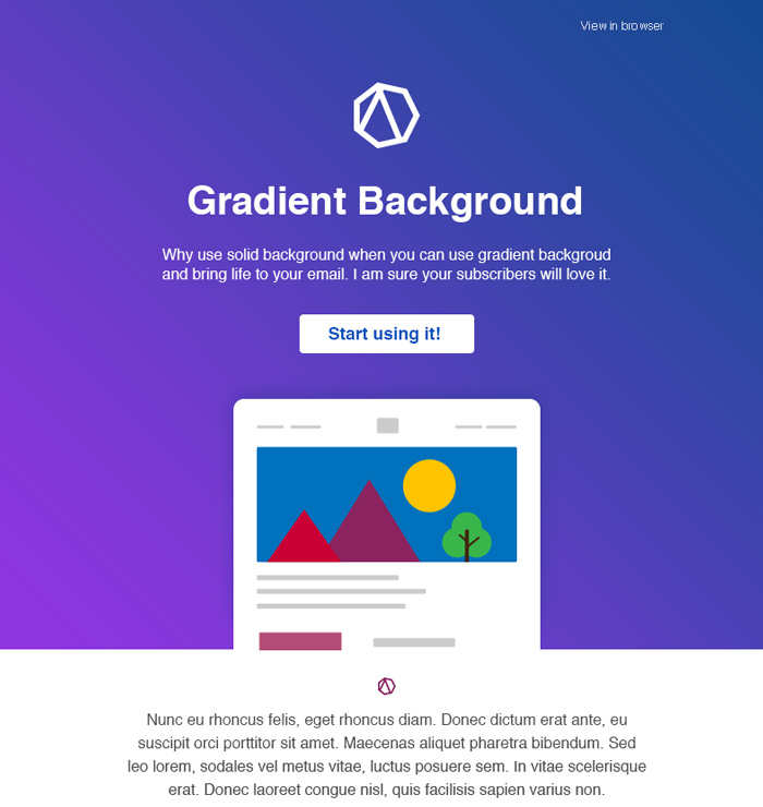 Gradient Background For Your Email Brew