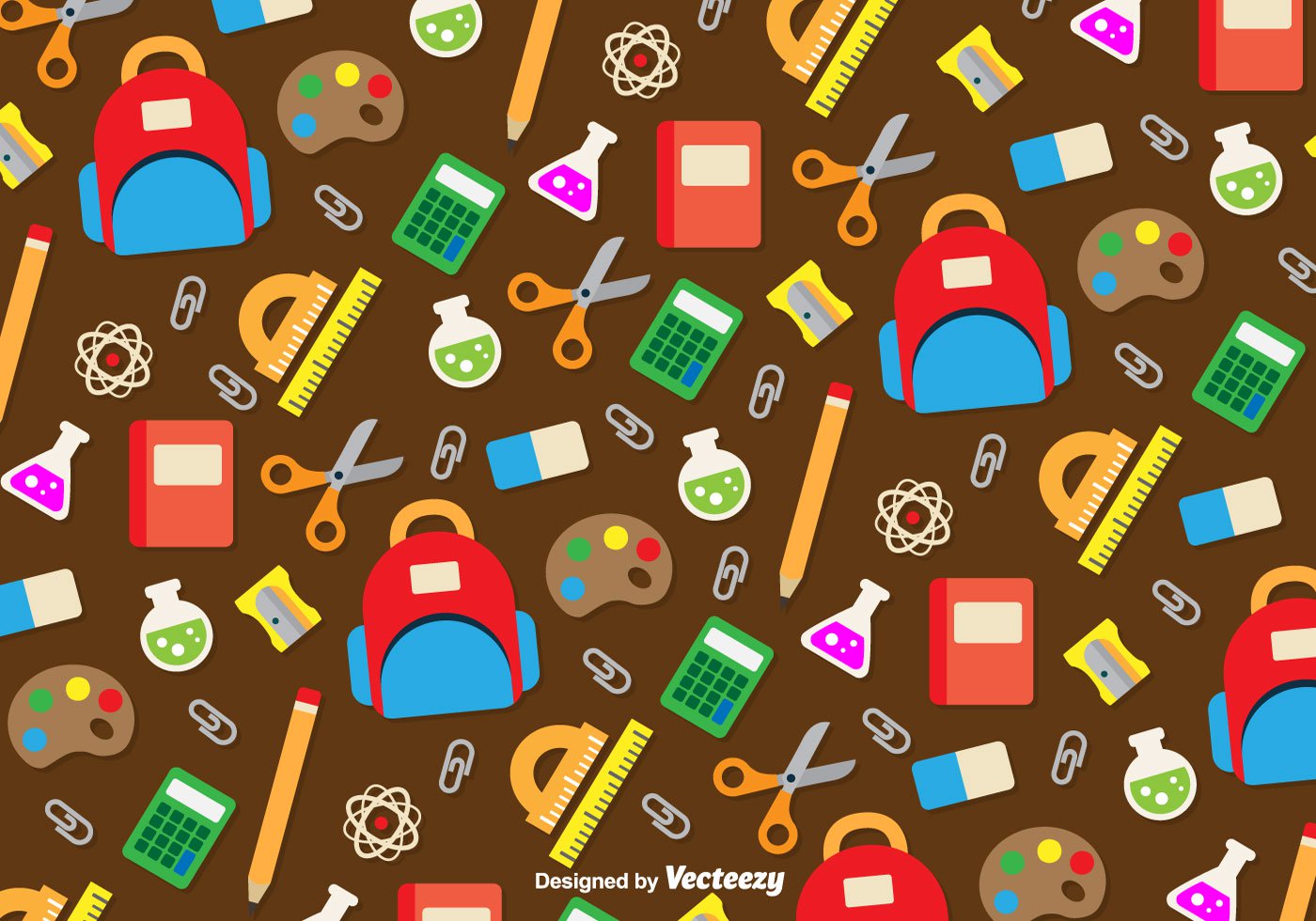 School utensils icons background   Download Vector 1400x980