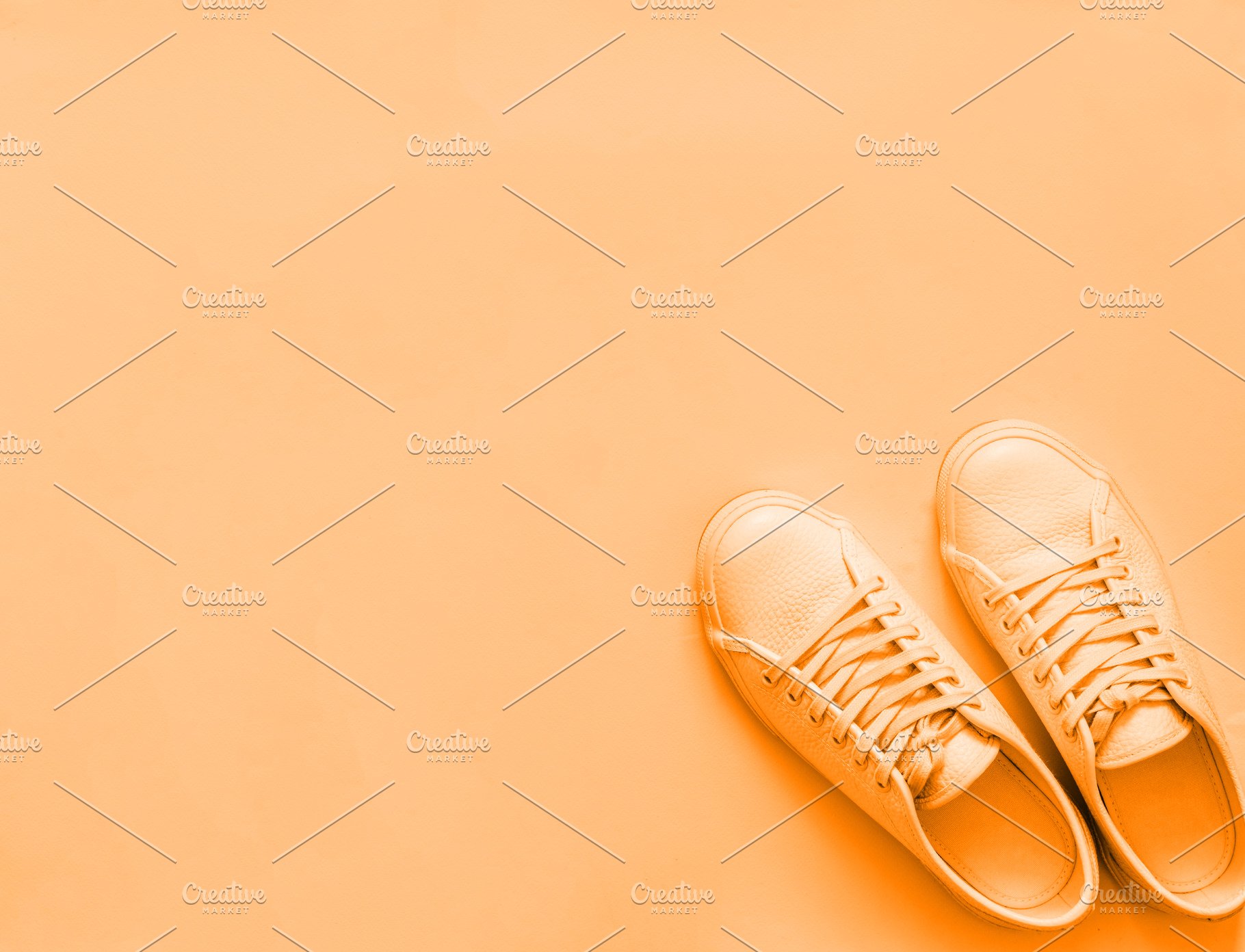 White Sneakers On Light Background High Quality Beauty Fashion