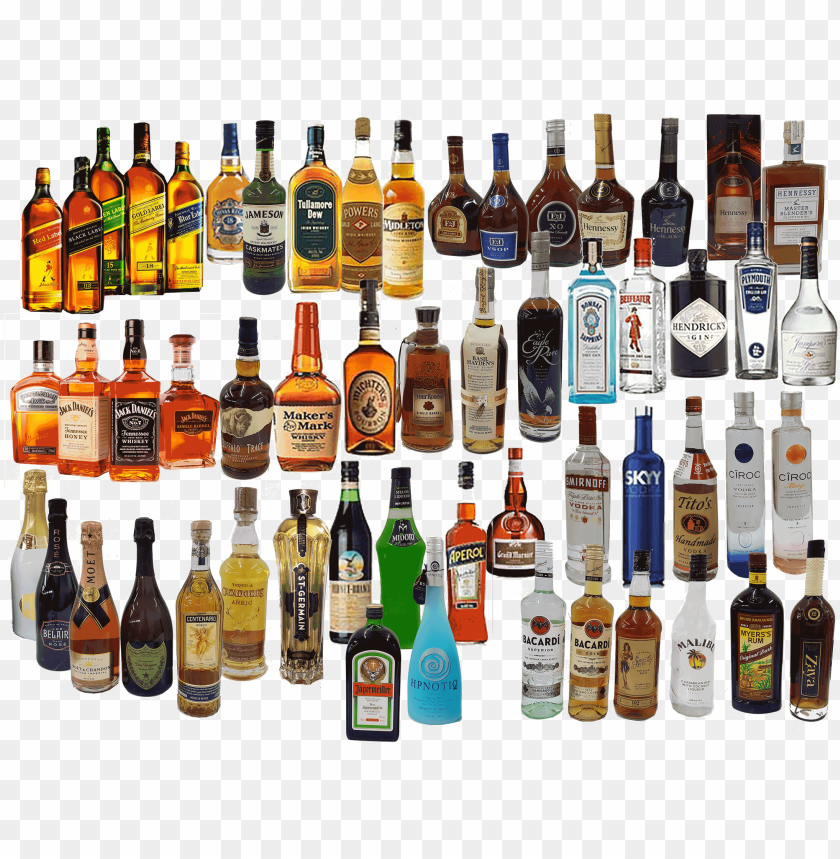 Liquor Bottles Liquors Botlles Png Image With Transparent