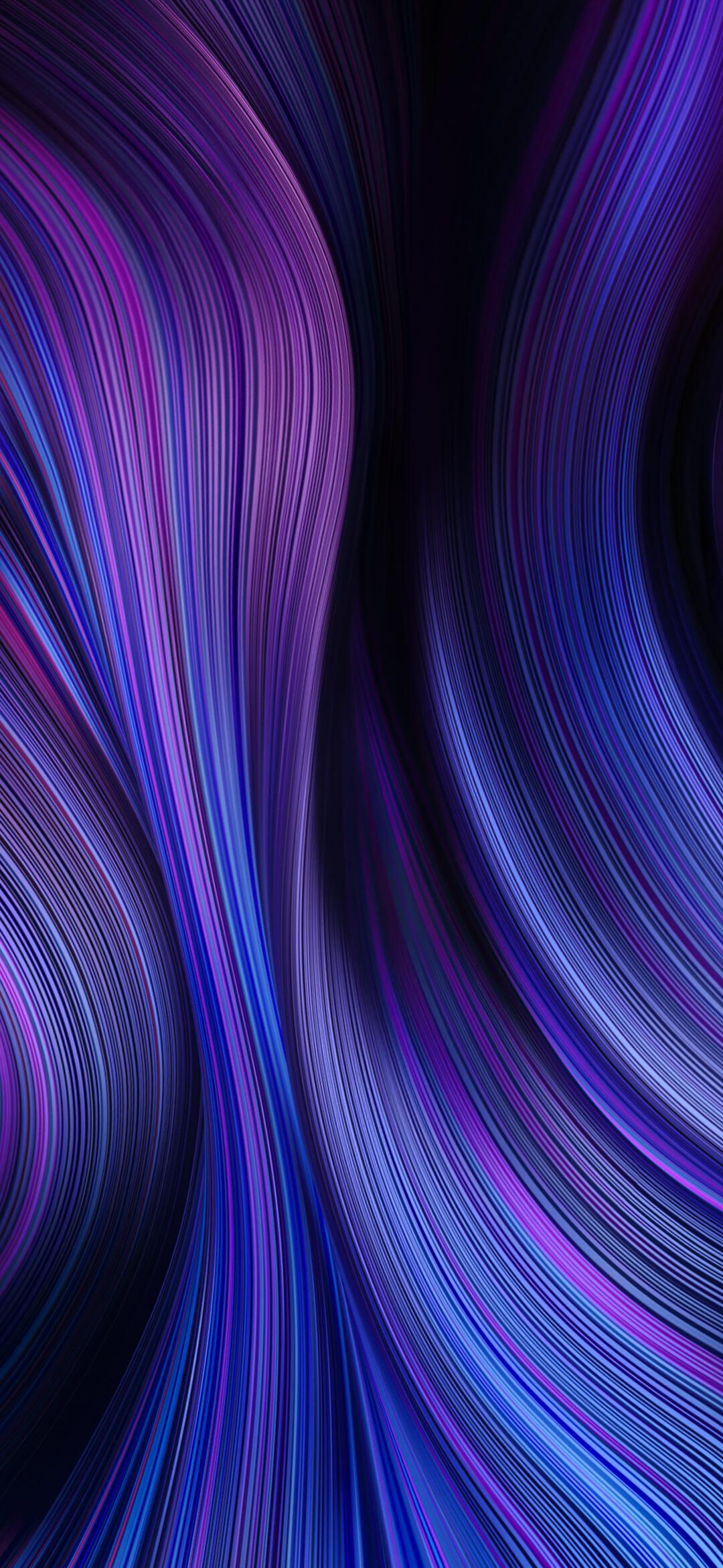Abstract purple and blue swirling lines wallpaper, Xiaomi 14 Pro