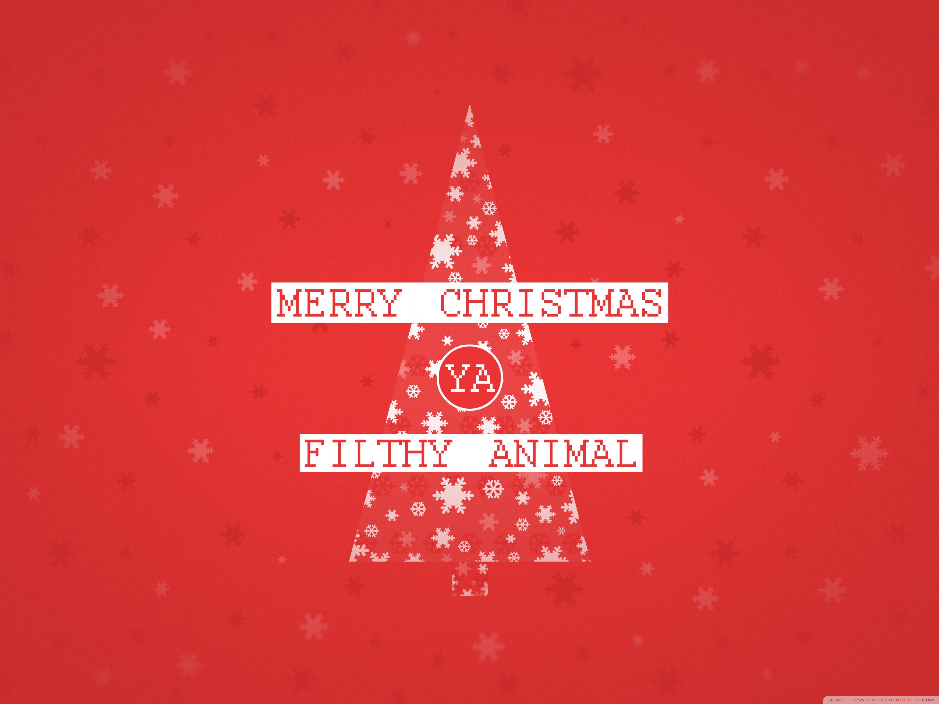 Merry Christmas Ya Filthy Animal 4k HD Desktop Wallpaper For