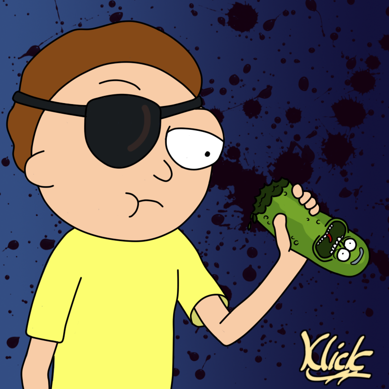 Evil Morty Eats Pickle Rick By Klickwitch