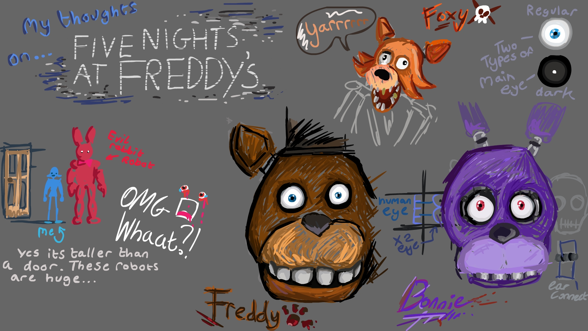 Five Nights At Freddy S Doodles By Icebridget