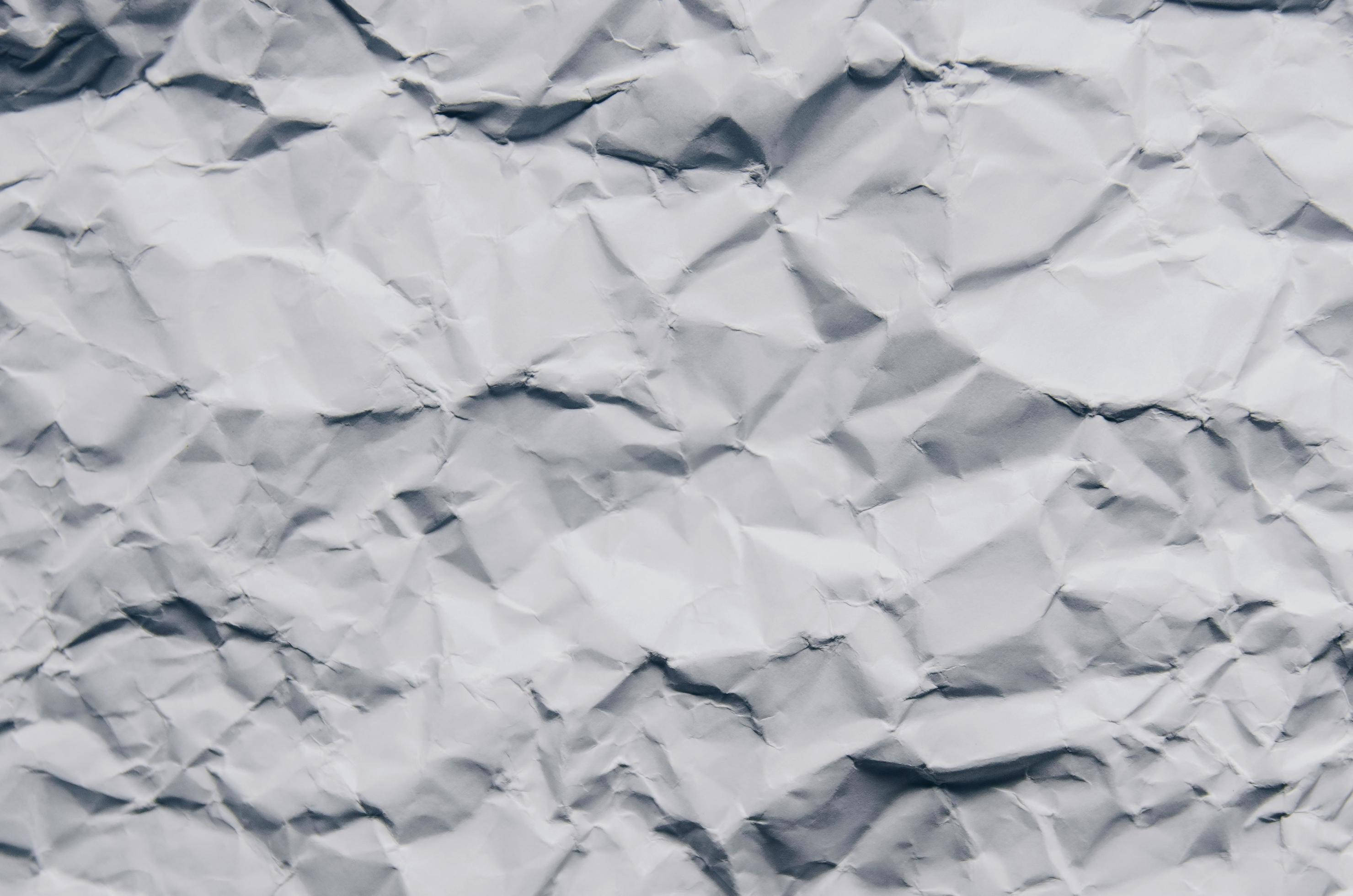 Rough White Crumpled Paper Wallpaper