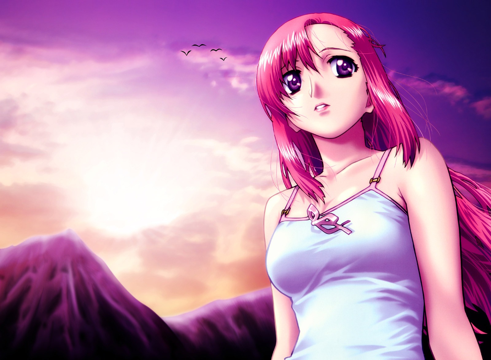 HD Anime Girl Screensaver Background
