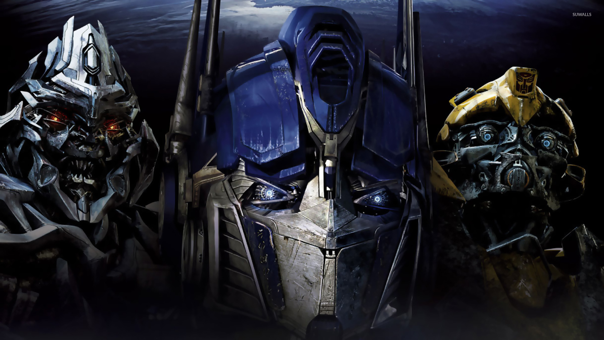 Megatron Optimus Prime And Bumblebee Transformers Wallpaper Movie