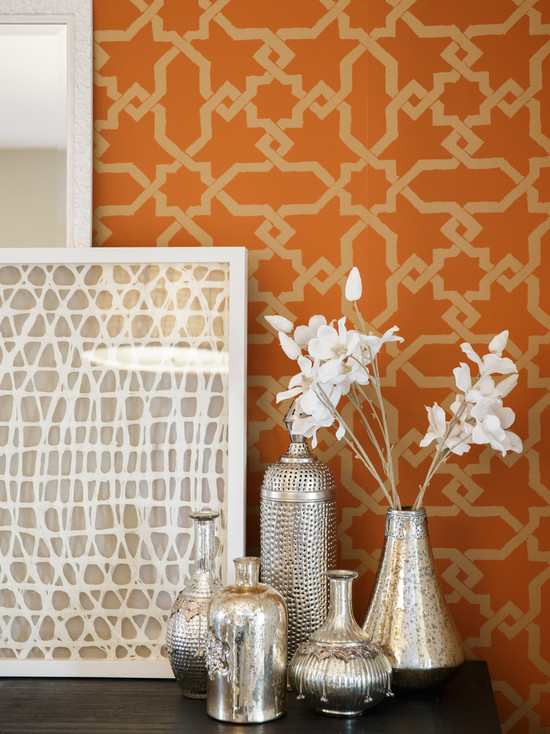 Trellis Wallpaper Geometric Pattern Home Design Interior