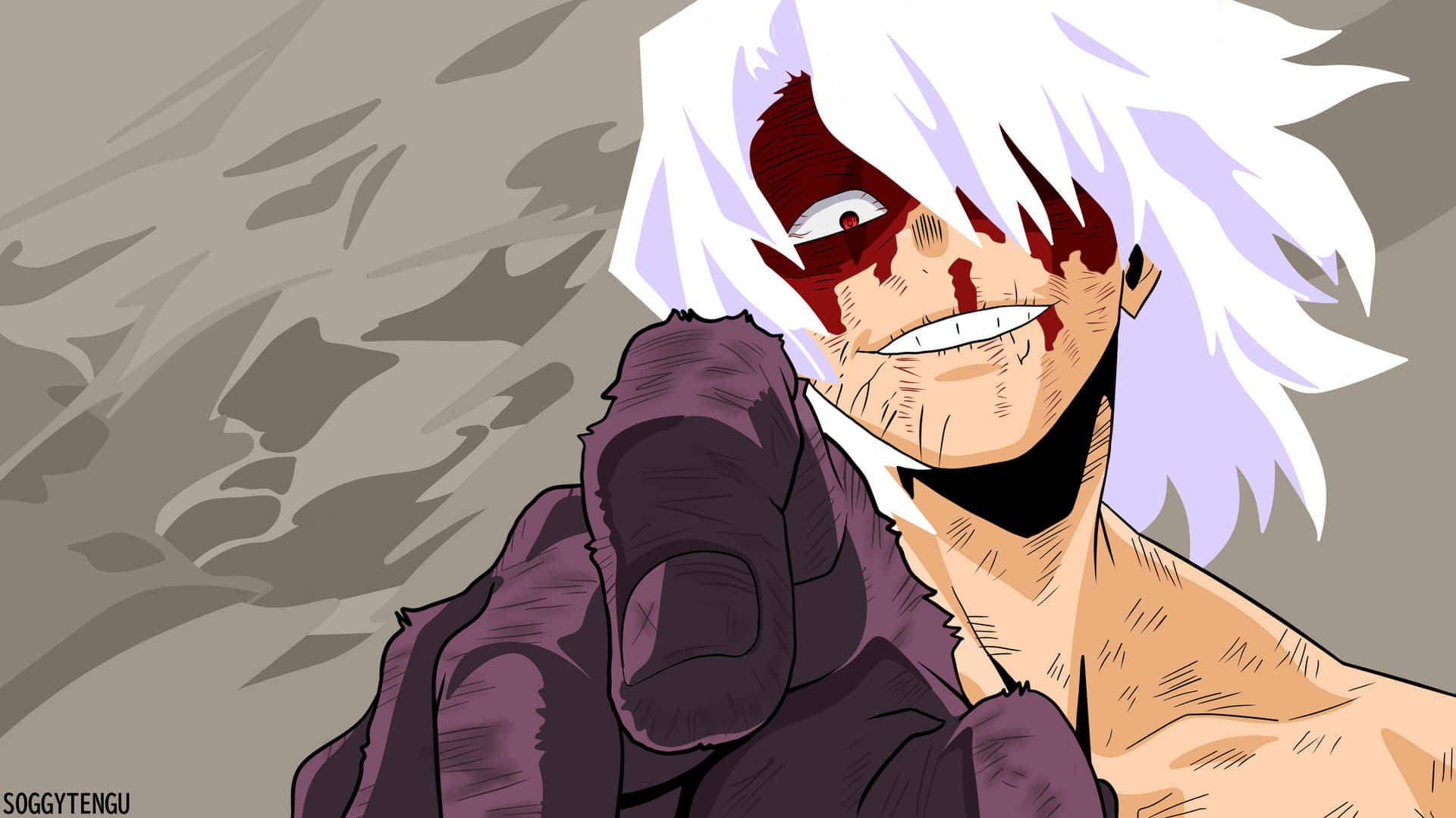 Tomura Shigaraki A Powerful Villain From My Hero Academia Wallpaper