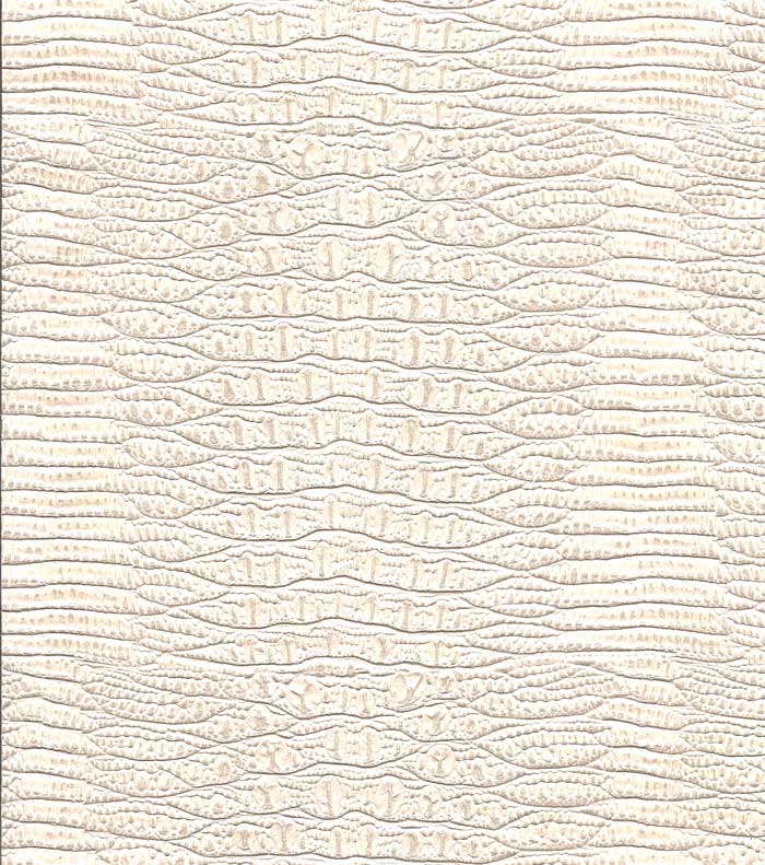 Wallpaper Alligator Skin Cream White Faux Leather