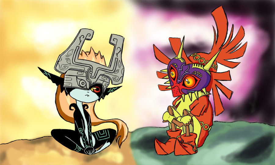 Legend Of Zelda Midna And Skull Kid By The