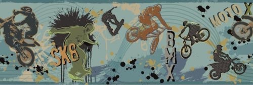  Border Extreme Sports Border   Contemporary   Wallpaper   by Steves 500x168
