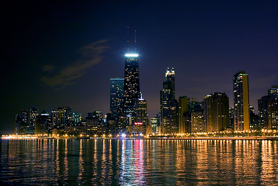 Brian Gregory Portfolio Chicago Skyline At Night