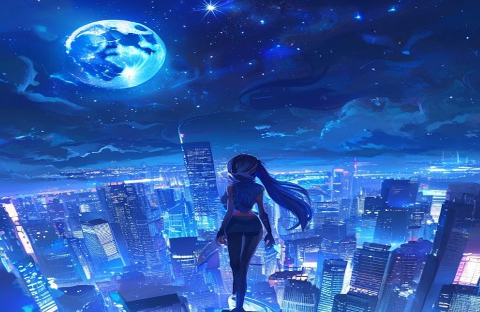 Blue Anime Wallpaper