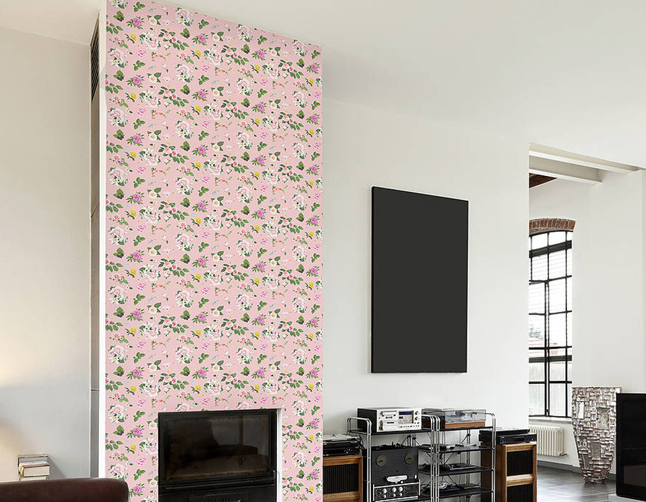 Free download Self Adhesive Pink Floral Pattern Wallpaper Contemporary