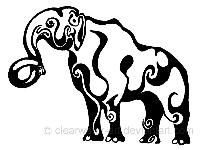 Tribal Elephant By Clearwater Art