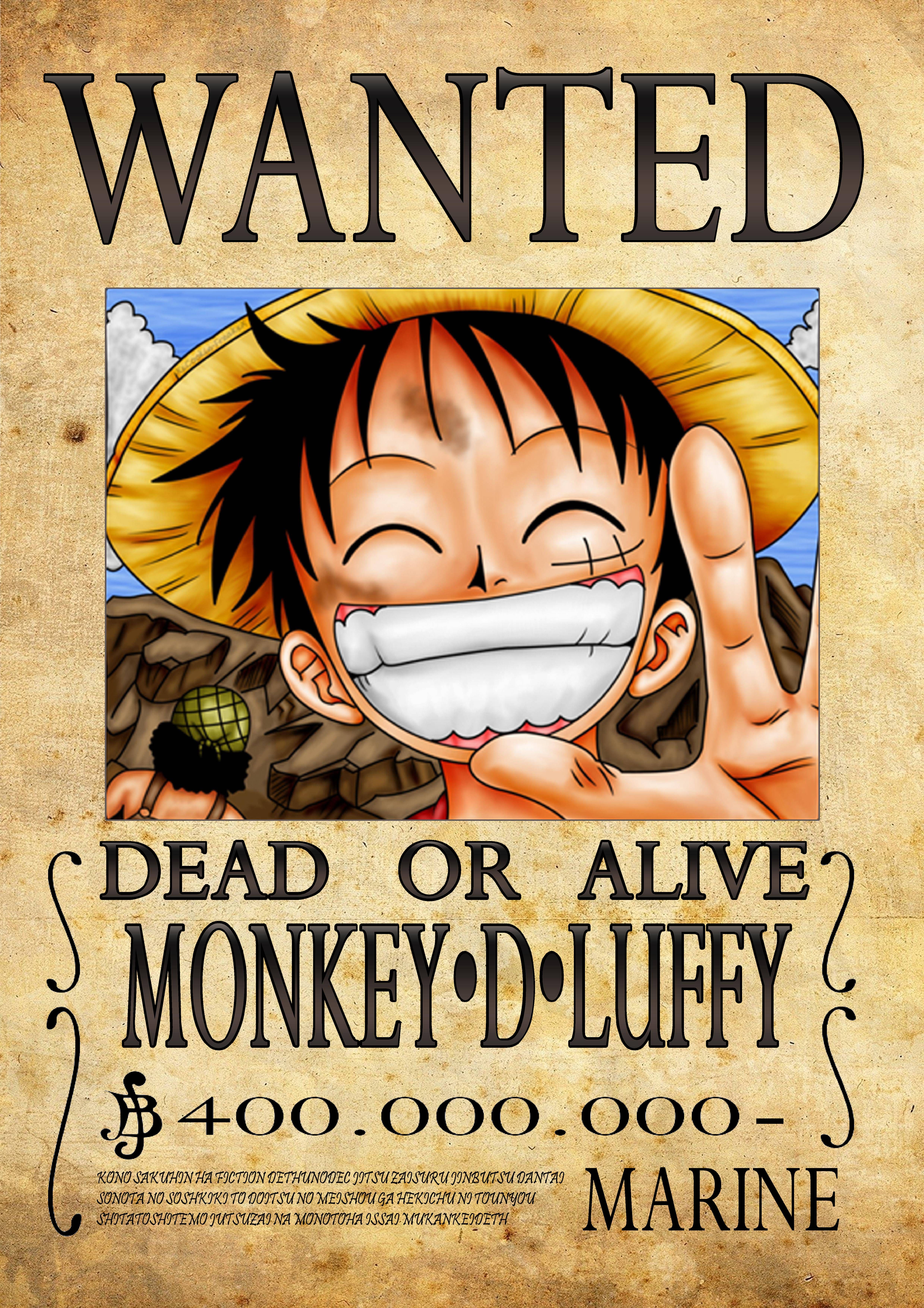 One Piece Luffy Monkey D Bounties