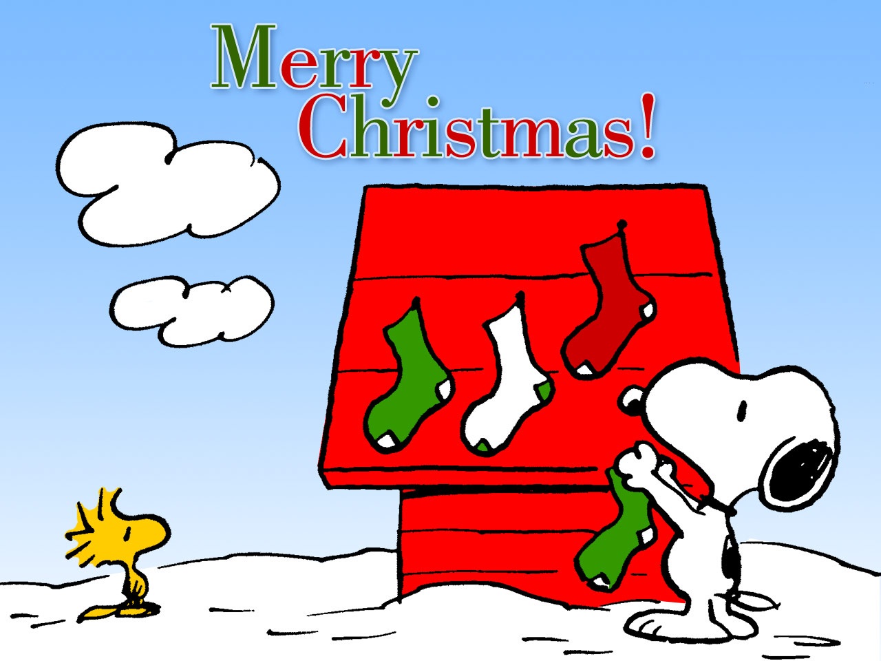 Wallpaper Snoopy Christmas Desktop