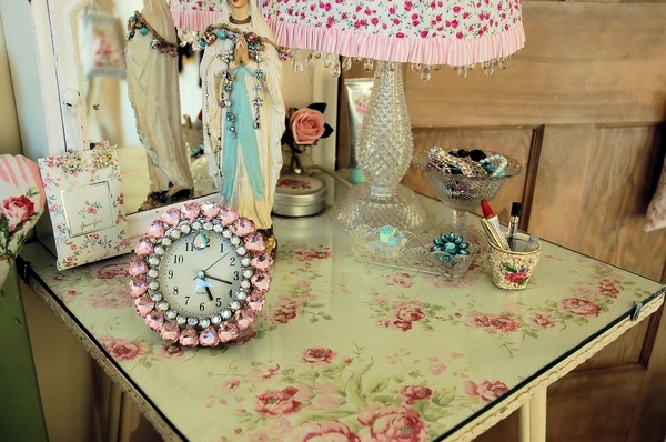 Free Download Creative Ideas For Leftover Wallpaper Shabby Chic Decor Table X For Your