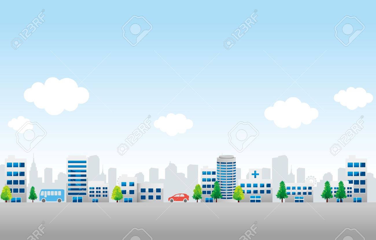 City Town Background Royalty Cliparts Vectors And Stock