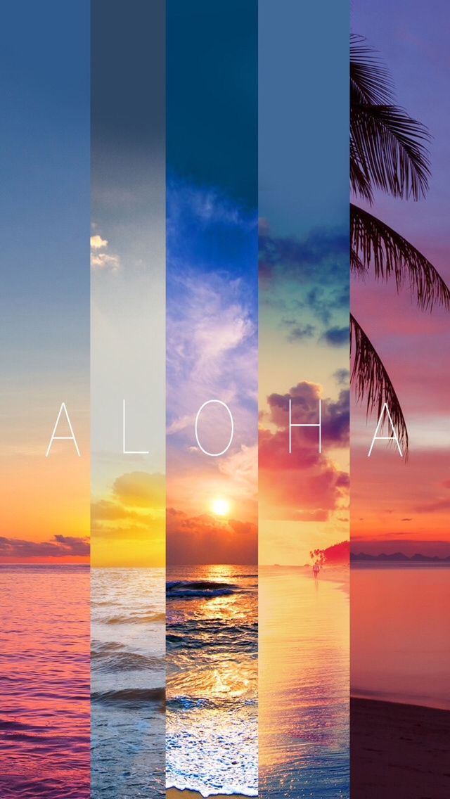 Aloha Summer Stripes iPhone Wallpaper