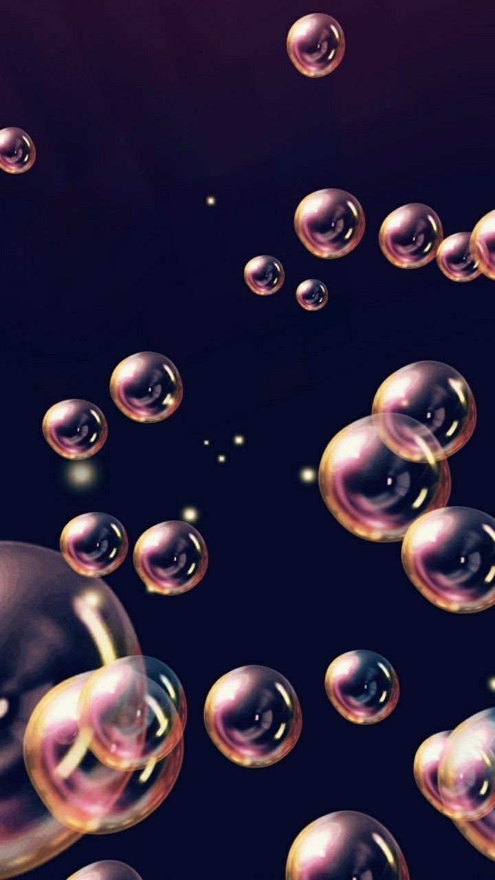 Bubbles Wallpaper Photography Black