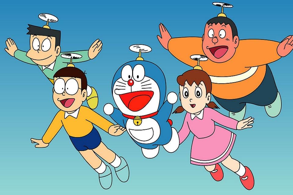 Doraemon and friends desktop wallpaper in 3d