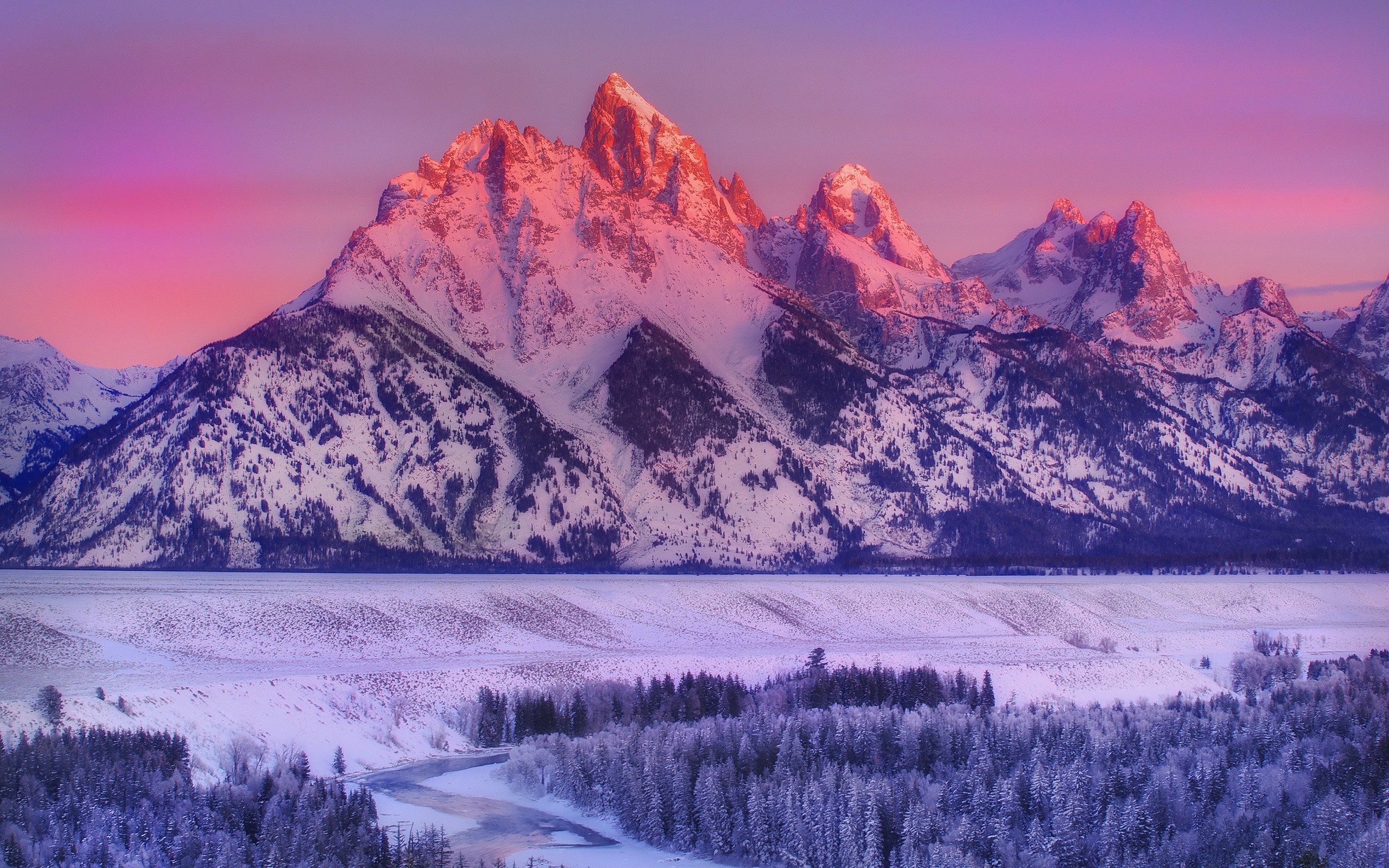 Mountain Snow Landscape Wallpaper HD